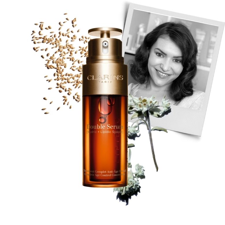 Image of Charlotte McHale and Clarins Double Serum
